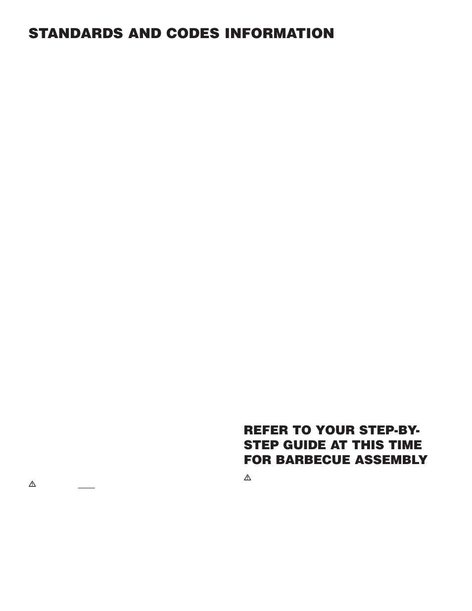Standards and codes information, For installation in canada, Operating area | Storage | weber 450 User Manual | Page 5 / 16