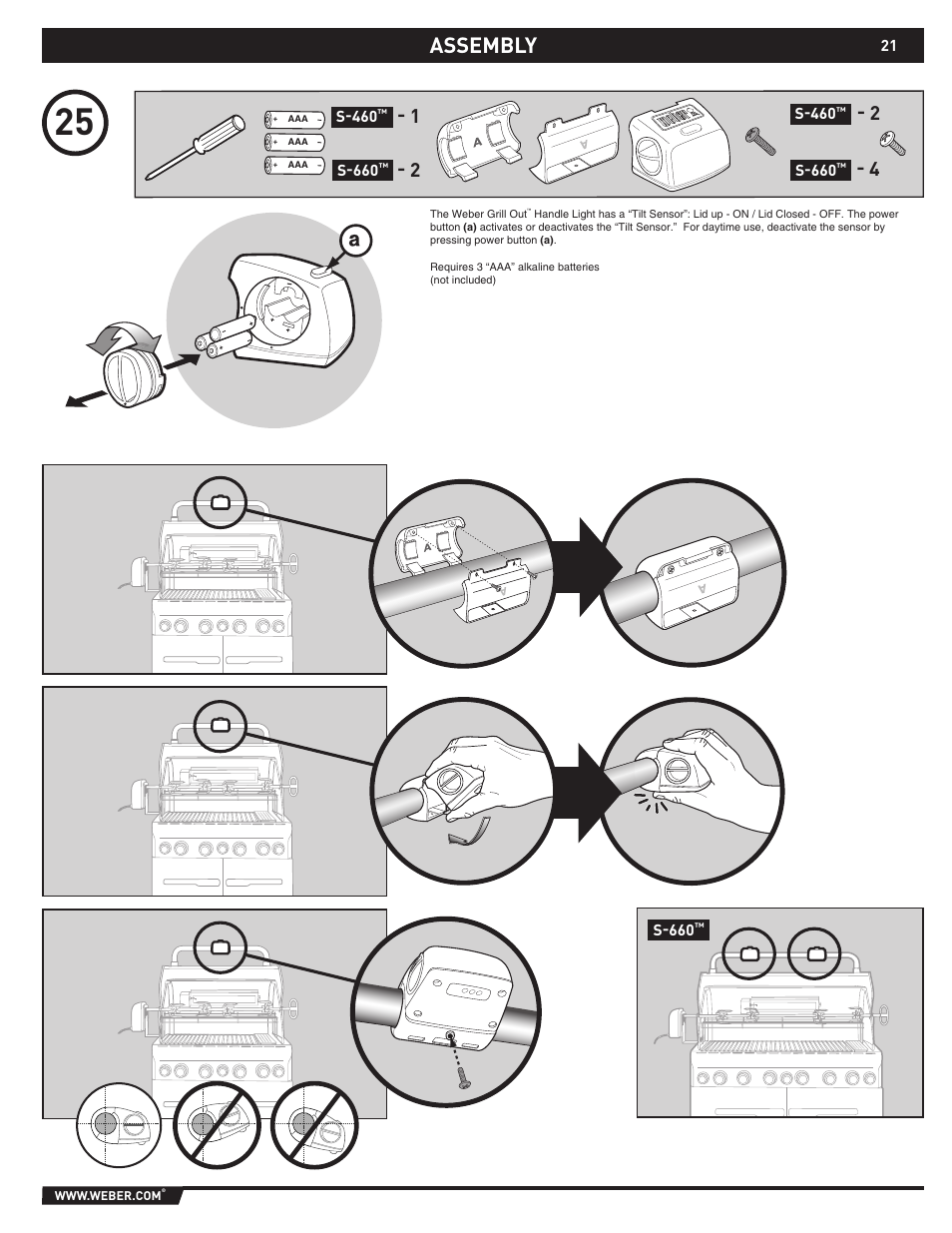 Assembly | weber S-660TM User Manual | Page 21 / 32