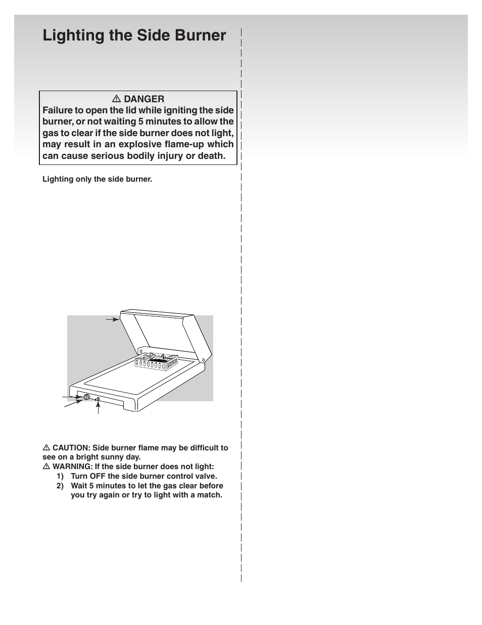 Lighting the side burner | weber Genesis Platinum C User Manual | Page 20 / 30