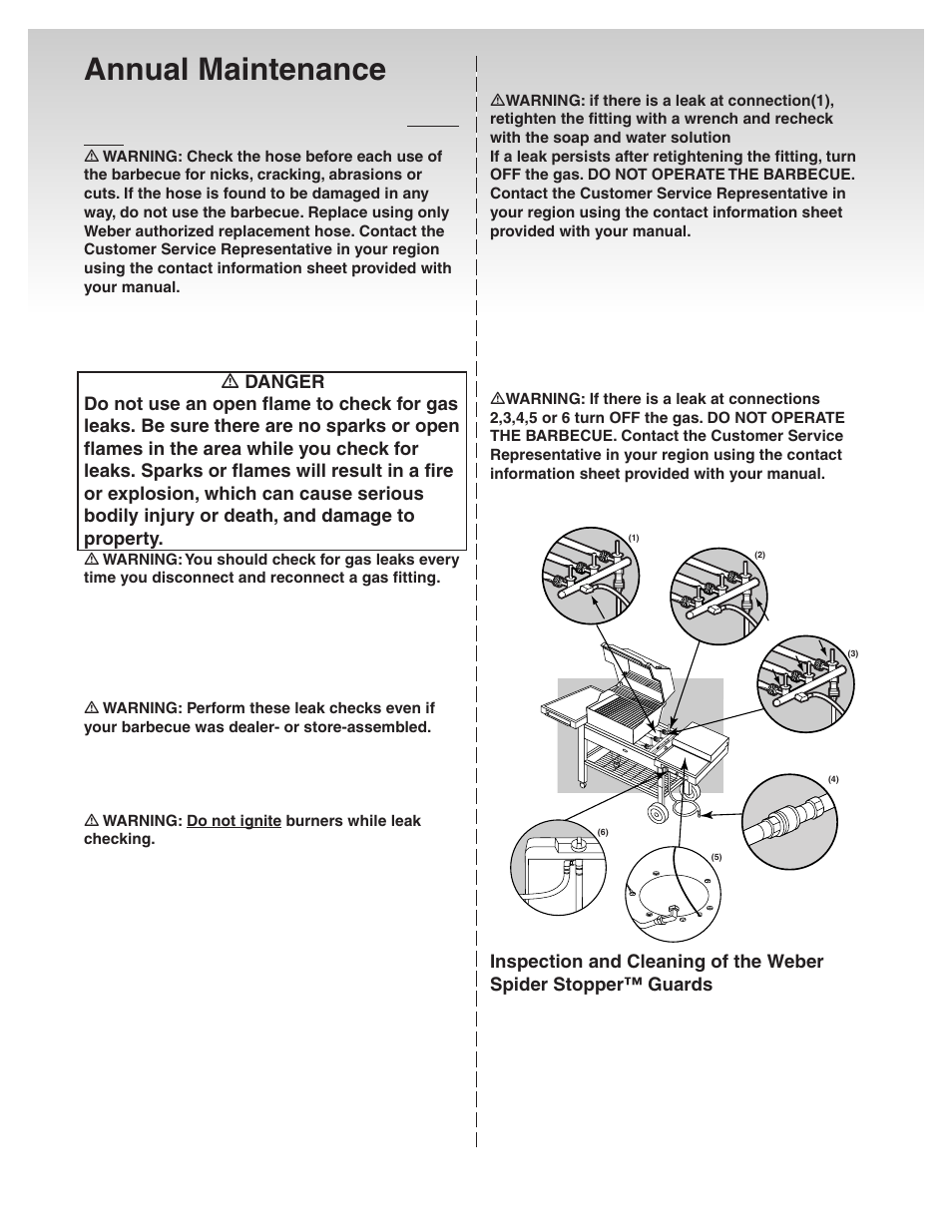 Annual maintenance | weber Genesis Platinum C User Manual | Page 23 / 30