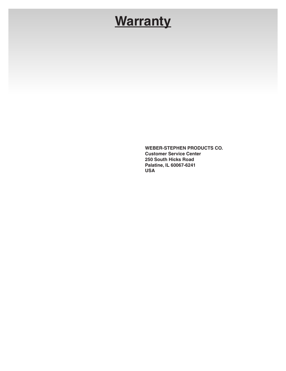 Warranty | weber Genesis Platinum C User Manual | Page 3 / 30
