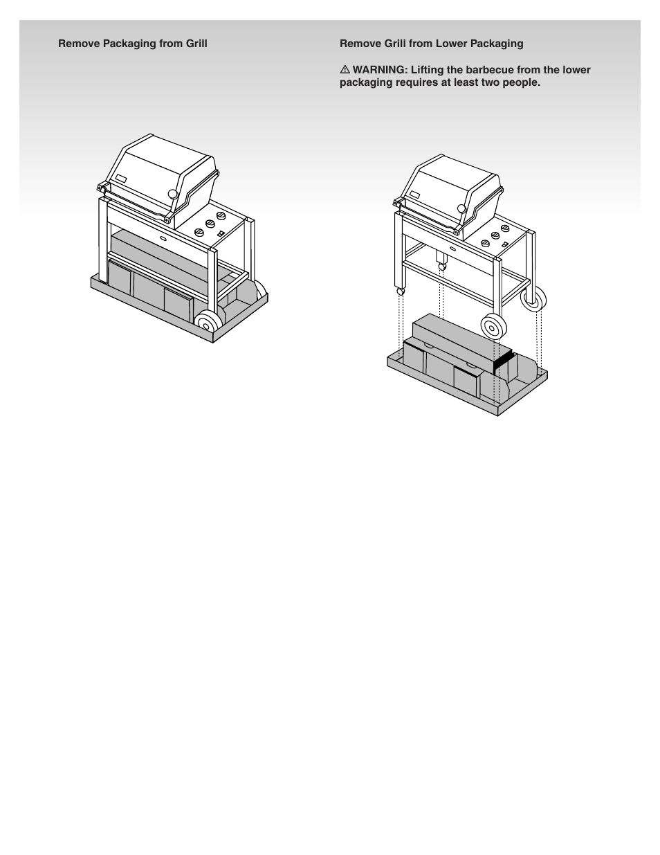 Remove packaging from grill | weber Genesis Platinum C User Manual | Page 9 / 30
