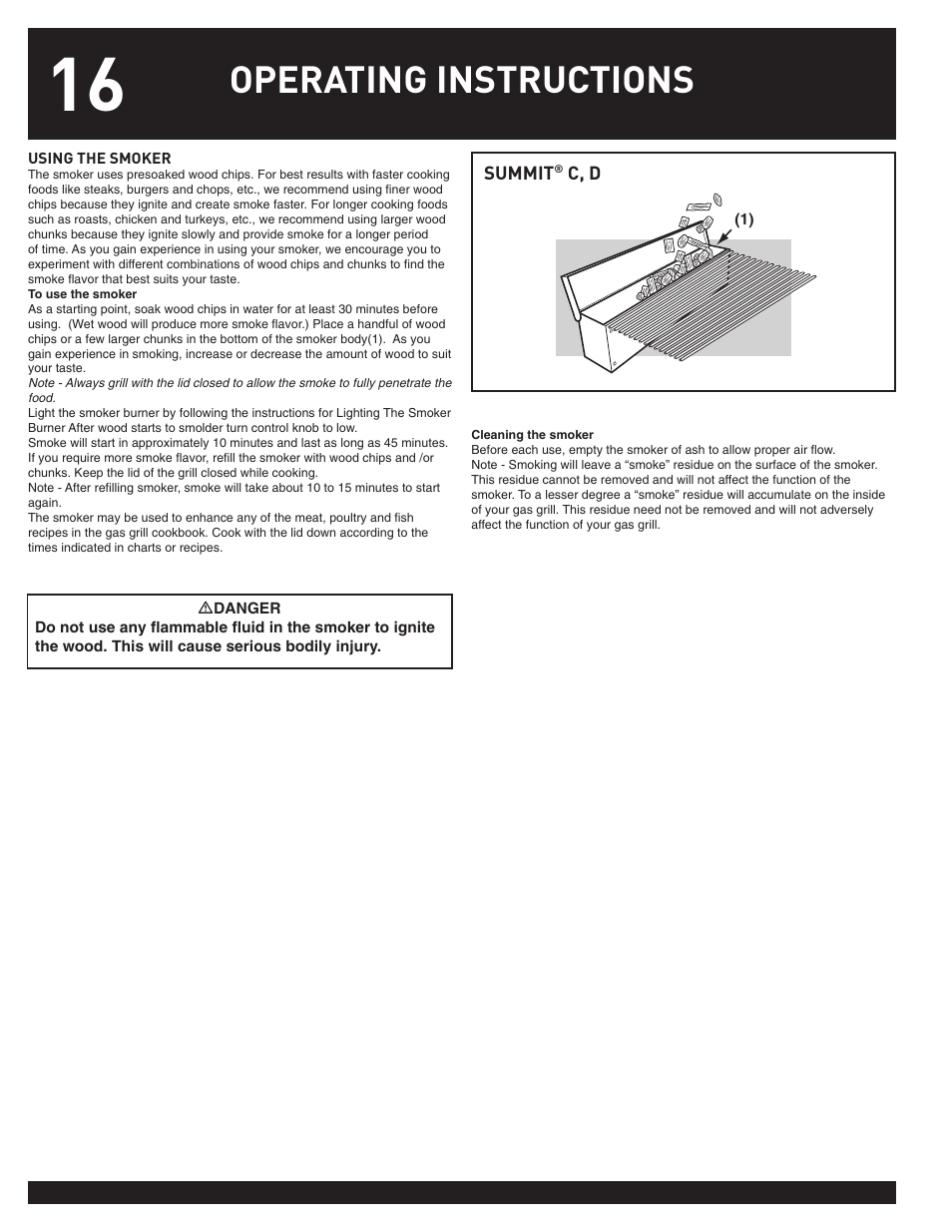 Operating instructions | weber SUMMIT User Manual | Page 16 / 32