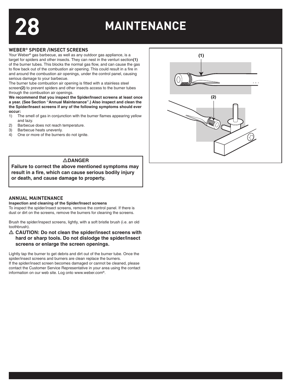 Maintenance | weber SUMMIT User Manual | Page 28 / 32