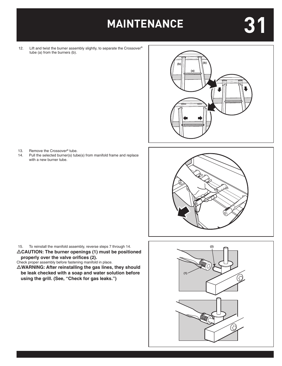 Maintenance | weber SUMMIT User Manual | Page 31 / 32