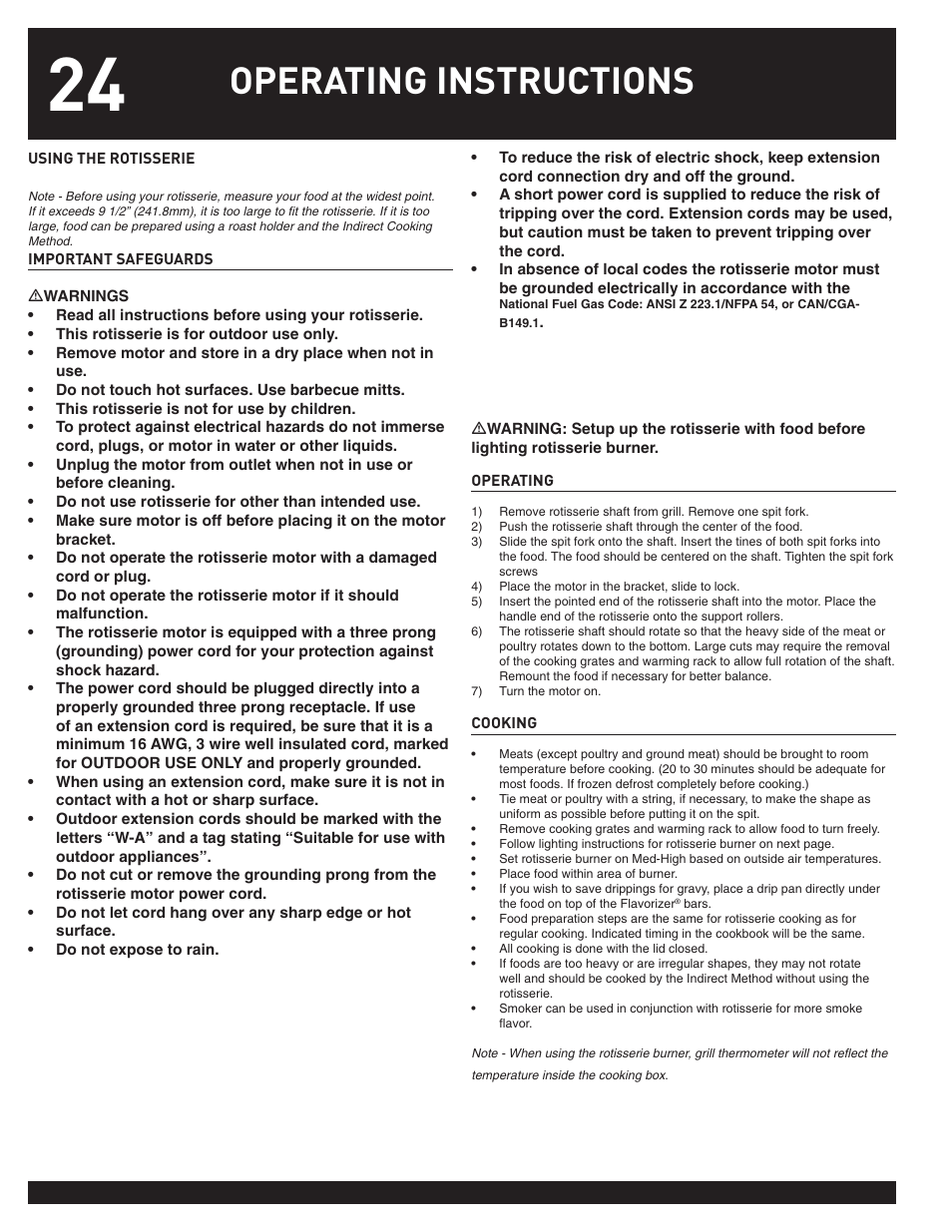 Operating instructions | weber 38026 User Manual | Page 24 / 36