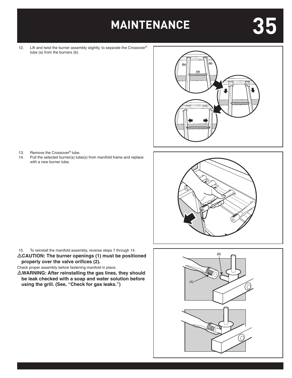 Maintenance | weber 38026 User Manual | Page 35 / 36