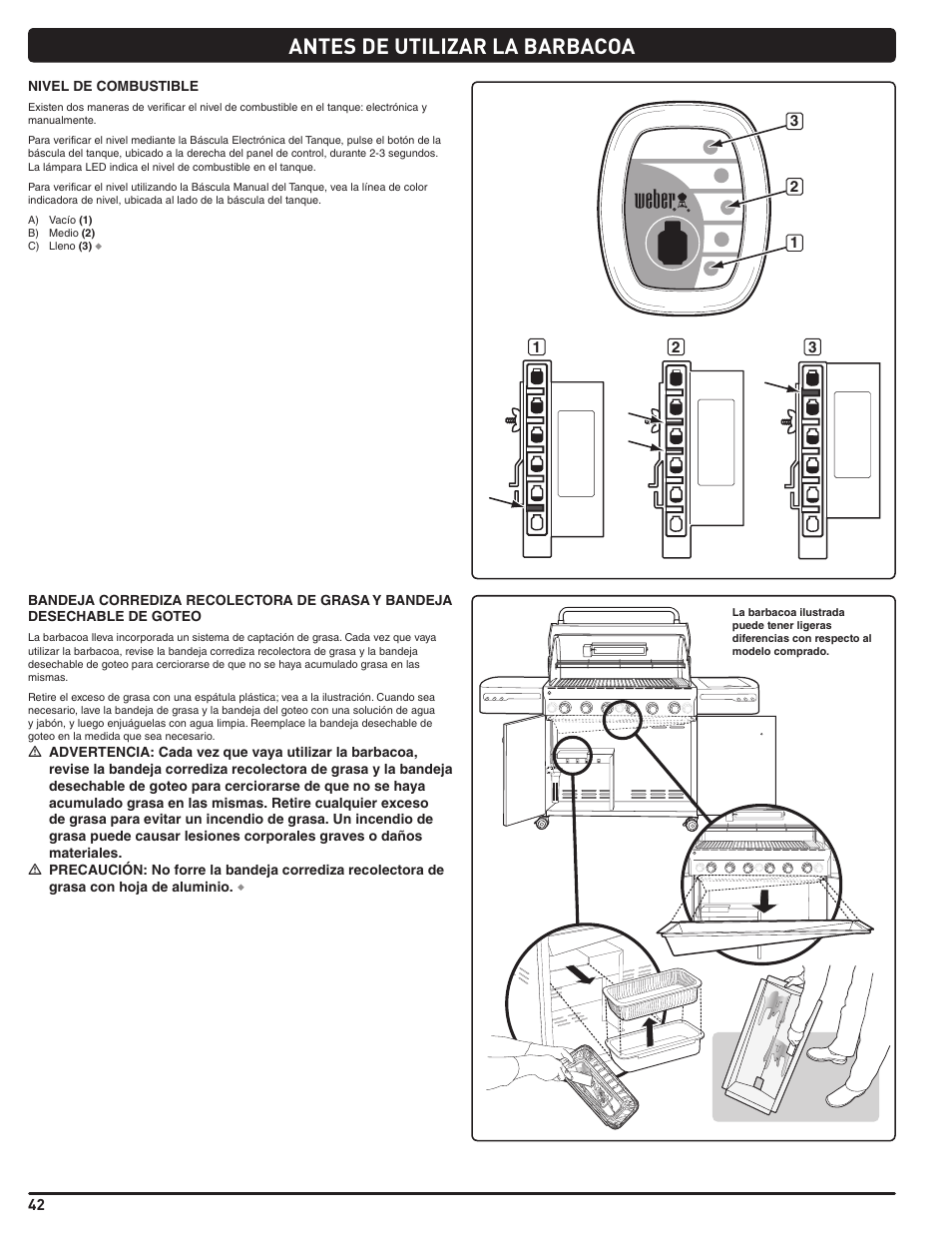 Antes de utilizar la barbacoa | weber Summit 56214 User Manual | Page 42 / 84