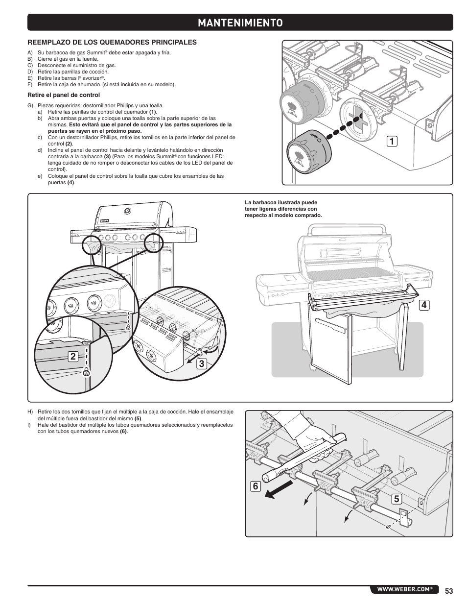 Mantenimiento | weber Summit 56214 User Manual | Page 53 / 84