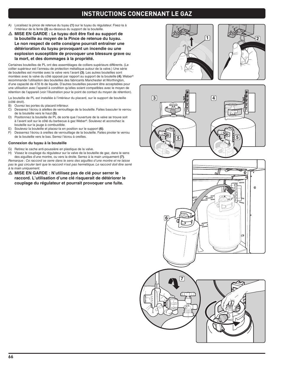 Instructions concernant le gaz | weber Summit 56214 User Manual | Page 66 / 84