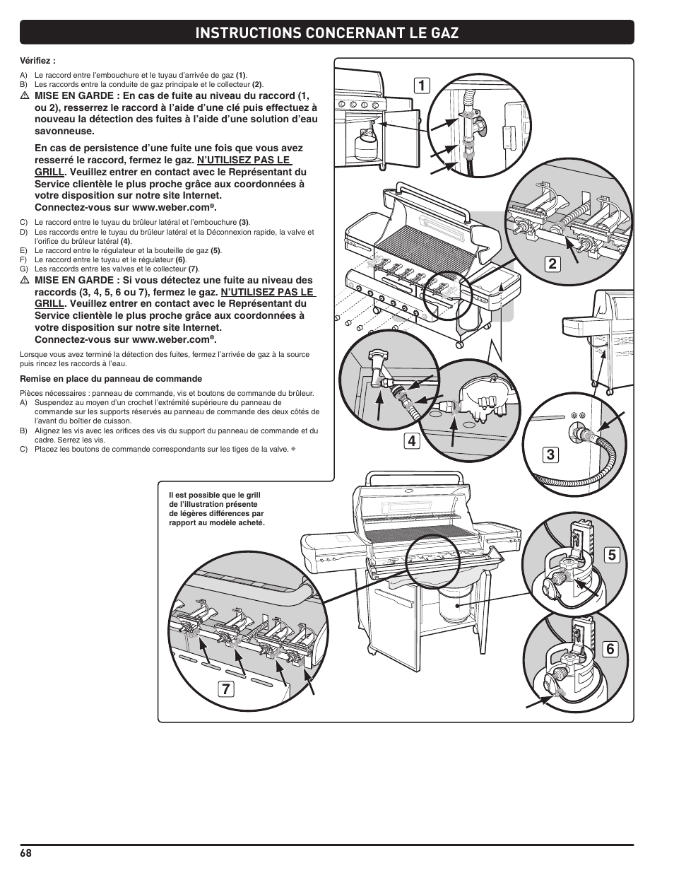 Instructions concernant le gaz | weber Summit 56214 User Manual | Page 68 / 84
