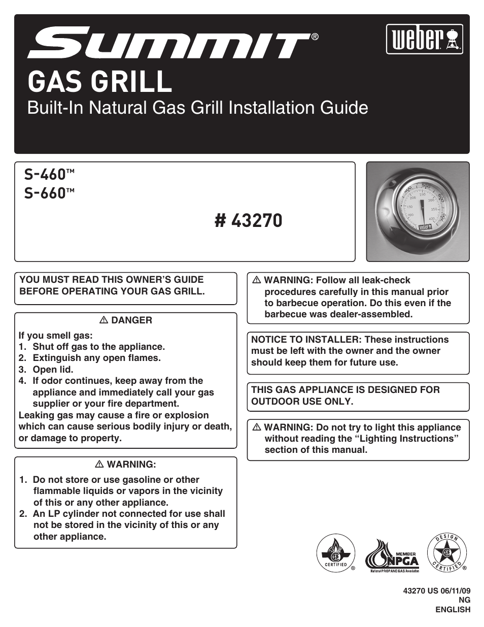 weber Summit 43270 User Manual | 28 pages