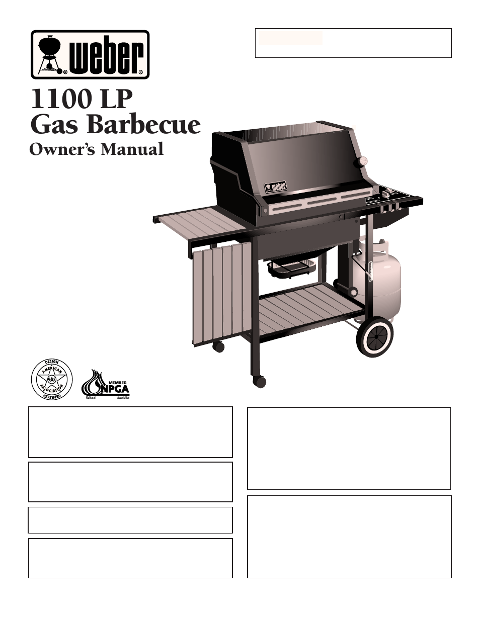 weber 1100 LP User Manual | 40 pages