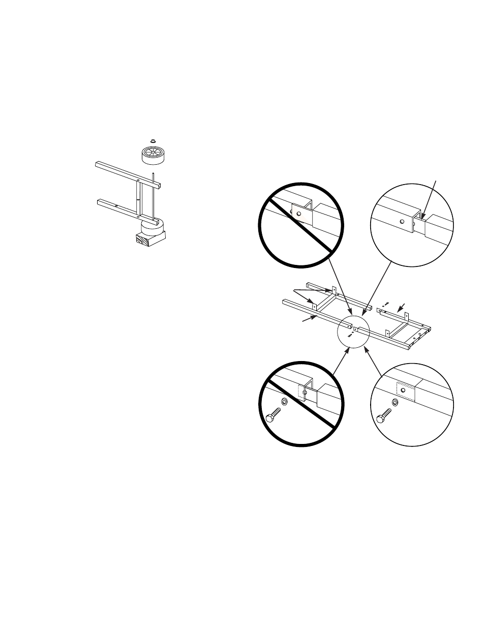 Assemble wheels, Assemble top frame, Step 2 assemble wheels | Step 3 assemble top frame | weber 1100 LP User Manual | Page 10 / 40