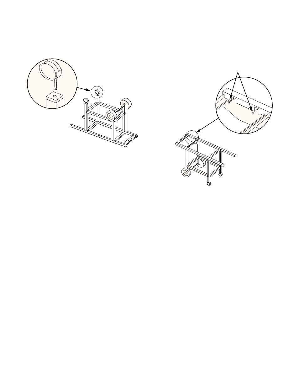 Insert casters, Add front panel | weber 1100 LP User Manual | Page 12 / 40