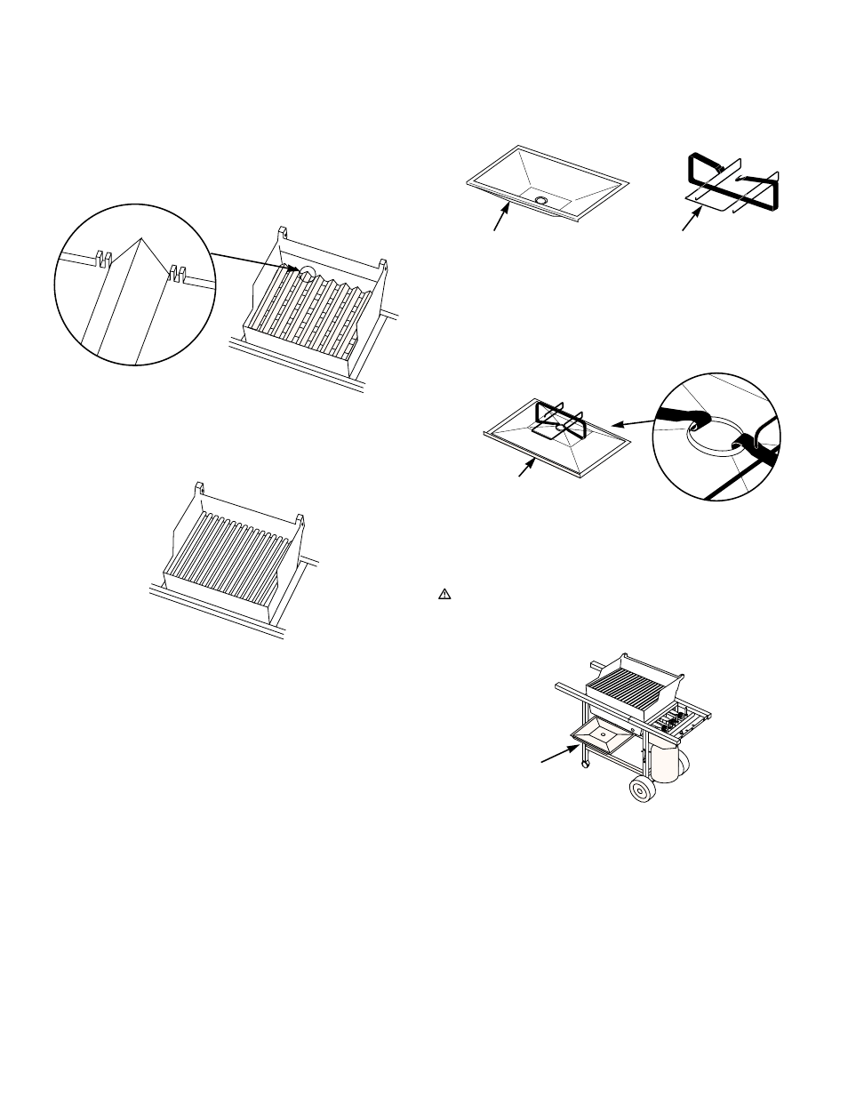 Install flavorizer bars and cooking grates, Install the bottom tray | weber 1100 LP User Manual | Page 19 / 40