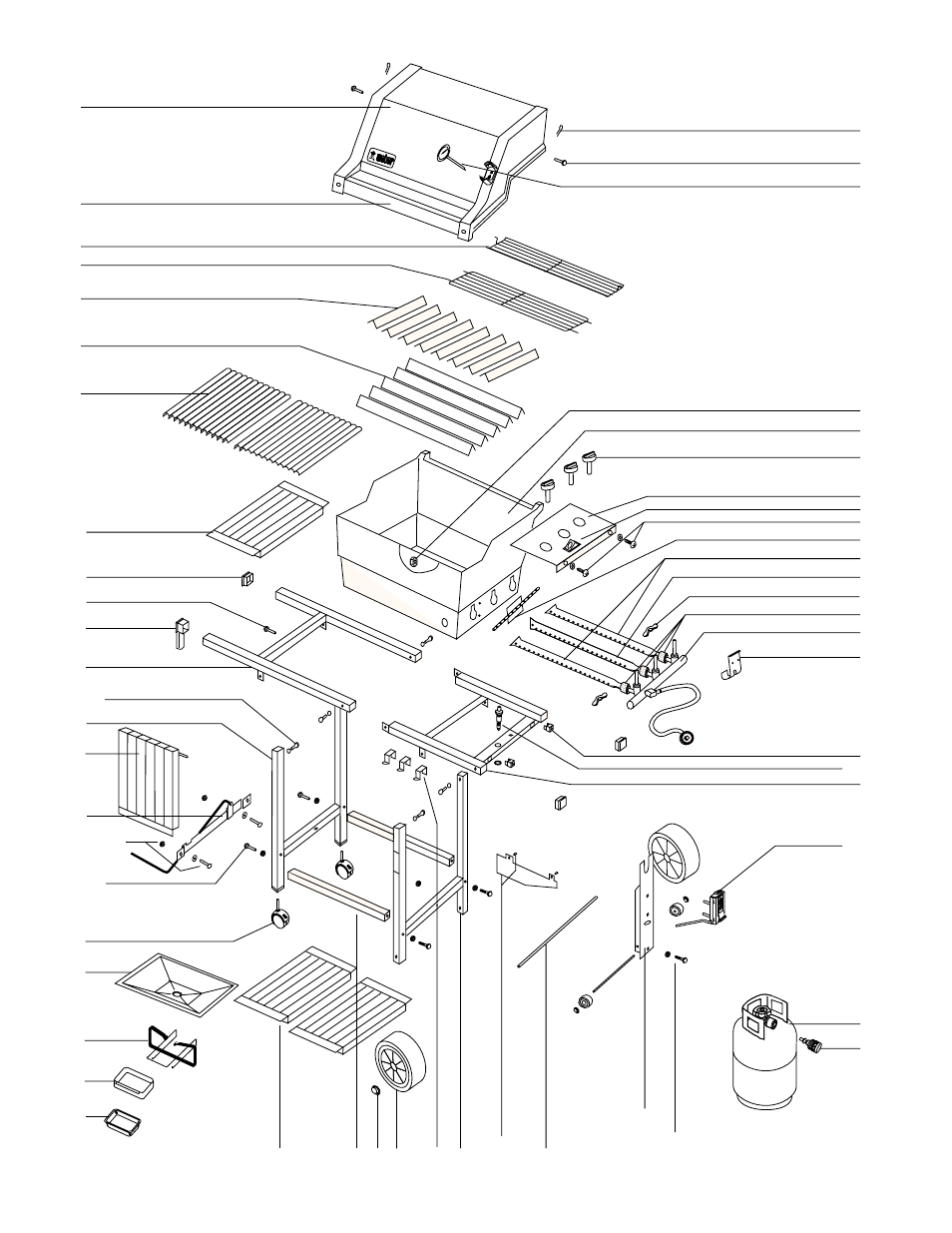 Parts list | weber 1100 LP User Manual | Page 36 / 40