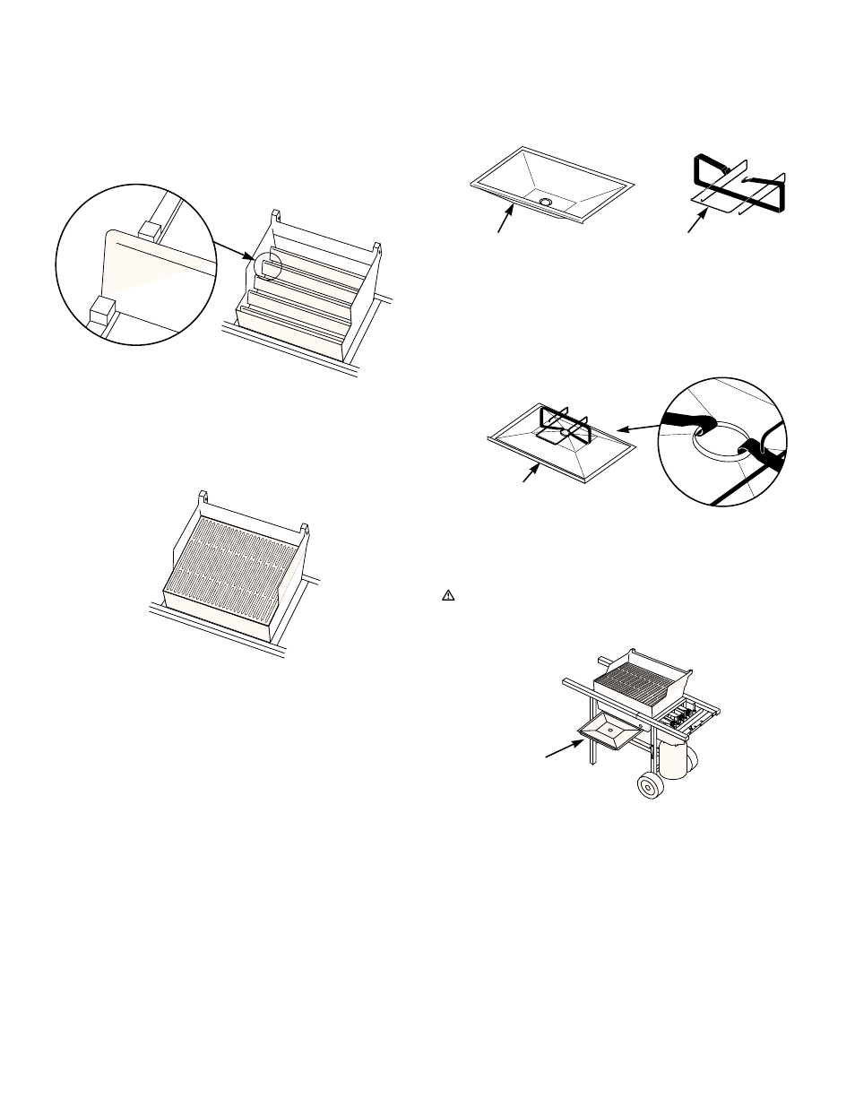 Install flavorizer bars and cooking grates, Install the bottom tray | weber 98583 User Manual | Page 18 / 36