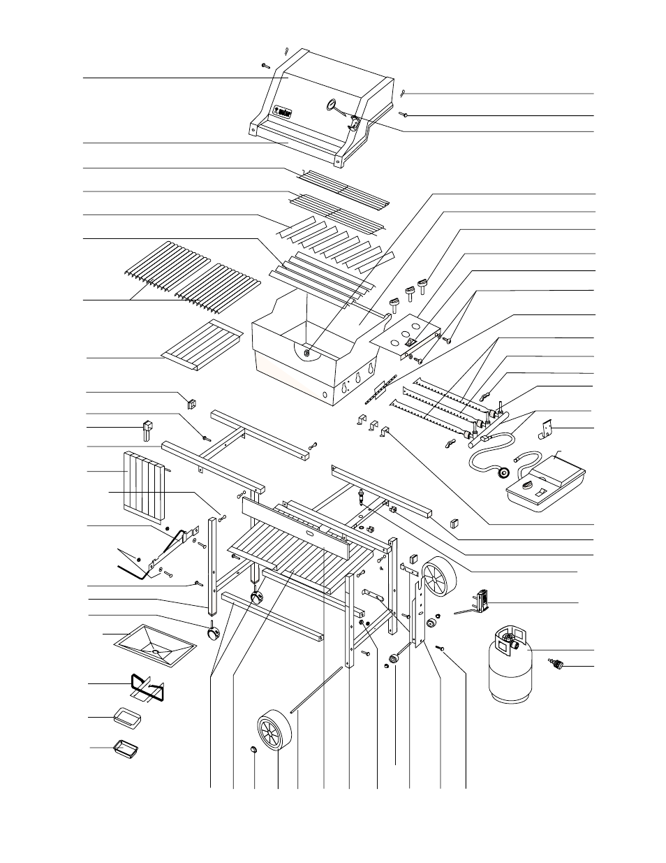 Parts list | weber 3000 User Manual | Page 38 / 40