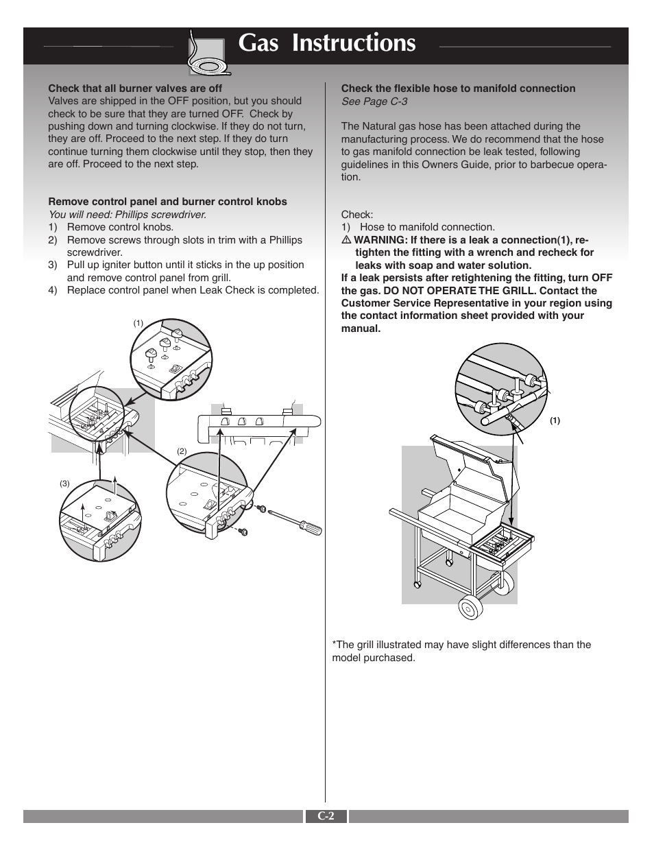 Gas instructions | weber Silver B User Manual | Page 20 / 26