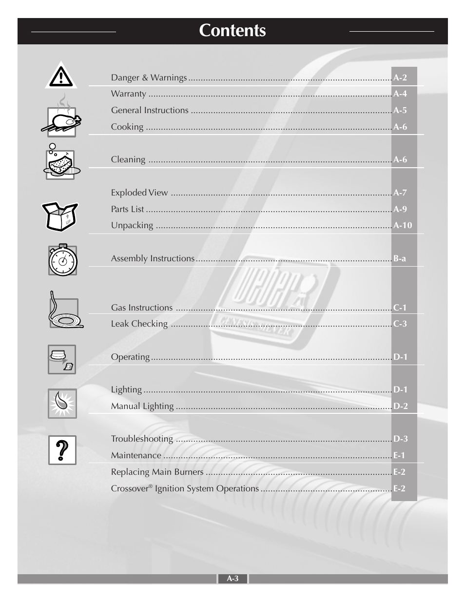 weber Silver B User Manual | Page 3 / 26