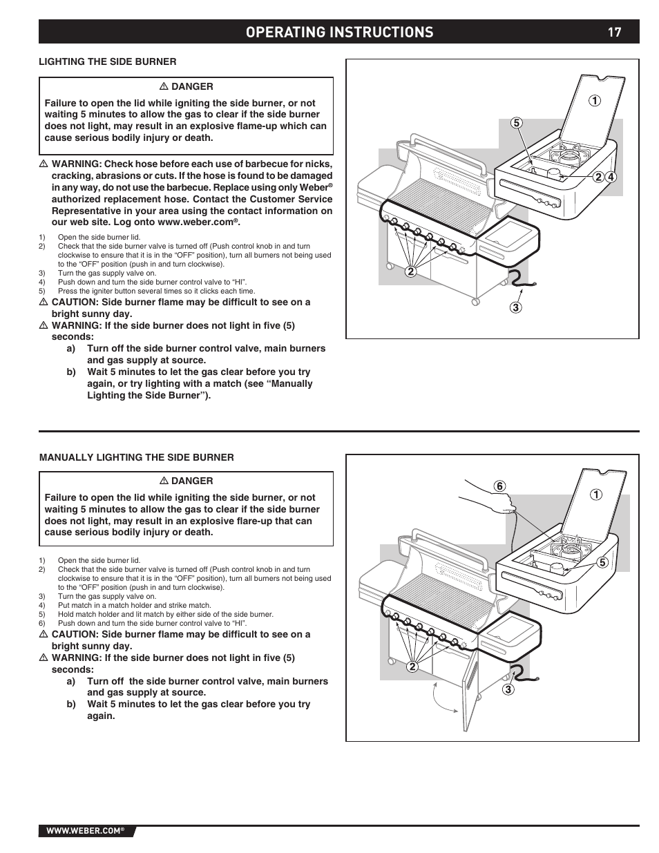 Operating instructions | weber S-620TM User Manual | Page 17 / 76