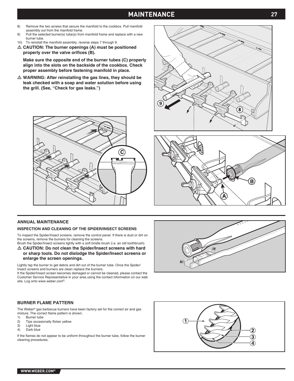 Maintenance | weber S-620TM User Manual | Page 27 / 76