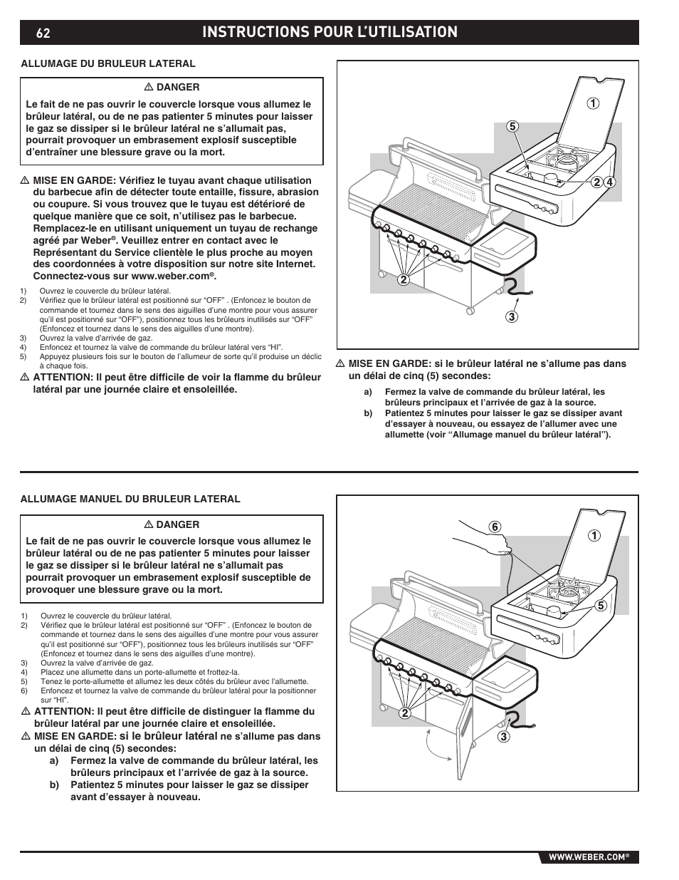 Instructions pour l’utilisation | weber S-620TM User Manual | Page 62 / 76