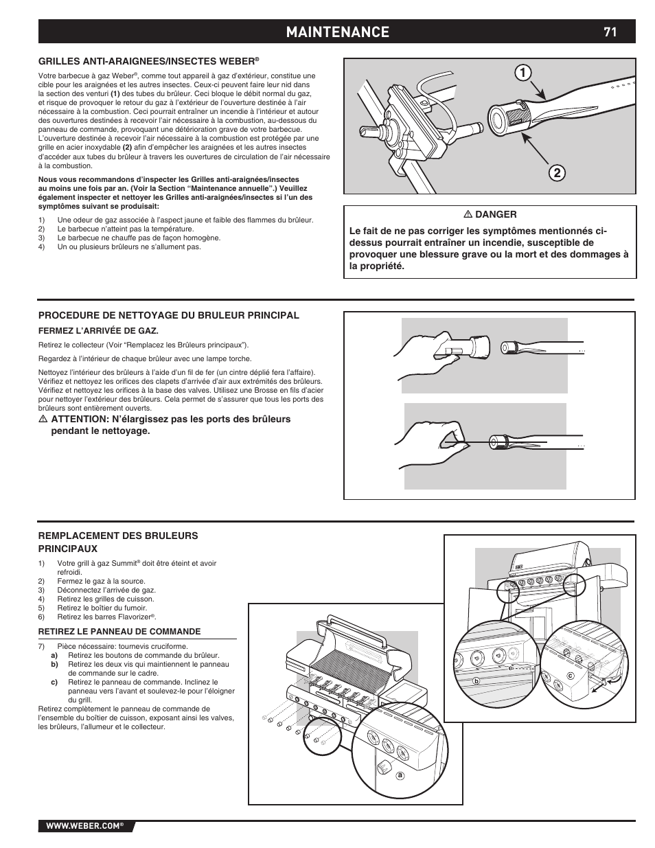 Maintenance | weber S-620TM User Manual | Page 71 / 76