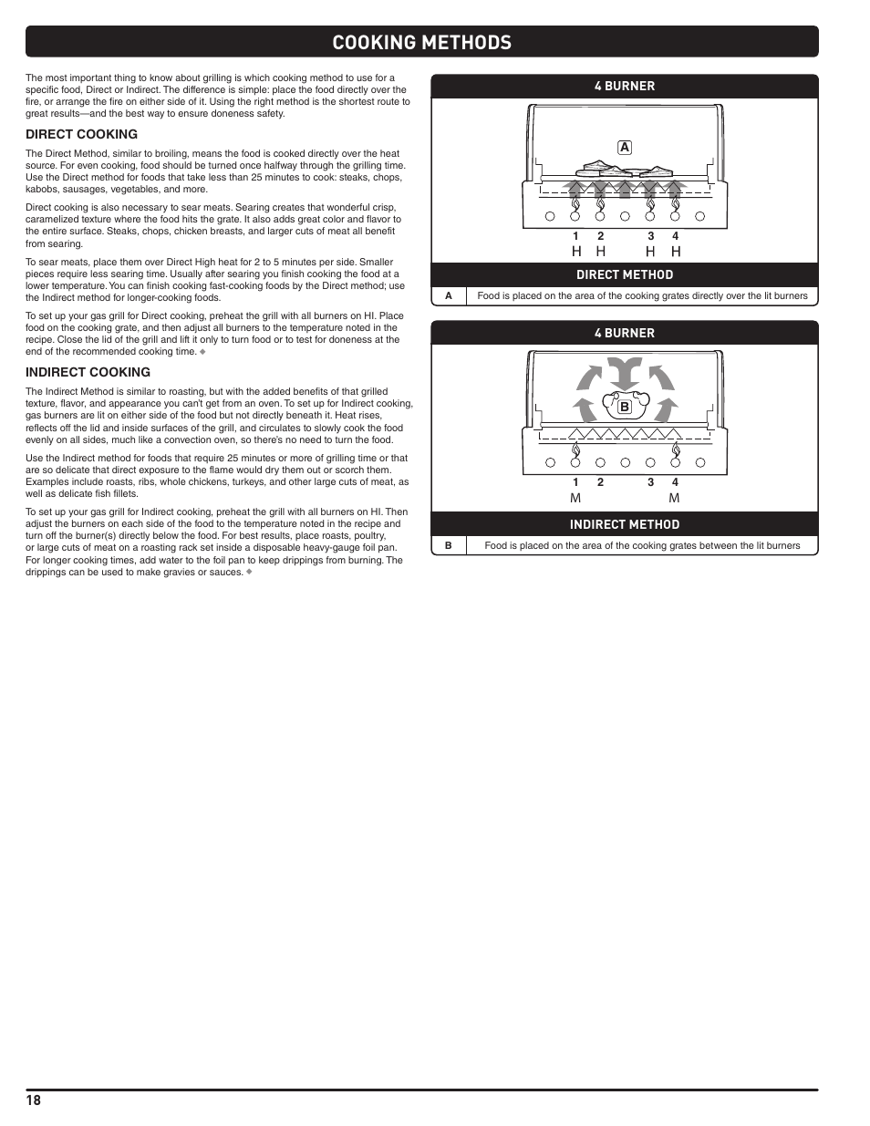 Cooking methods | weber Summit E 470 User Manual | Page 18 / 108