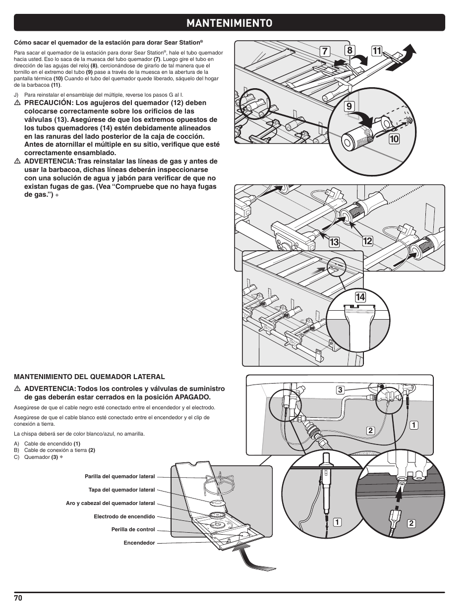 Mantenimiento | weber Summit E 470 User Manual | Page 70 / 108