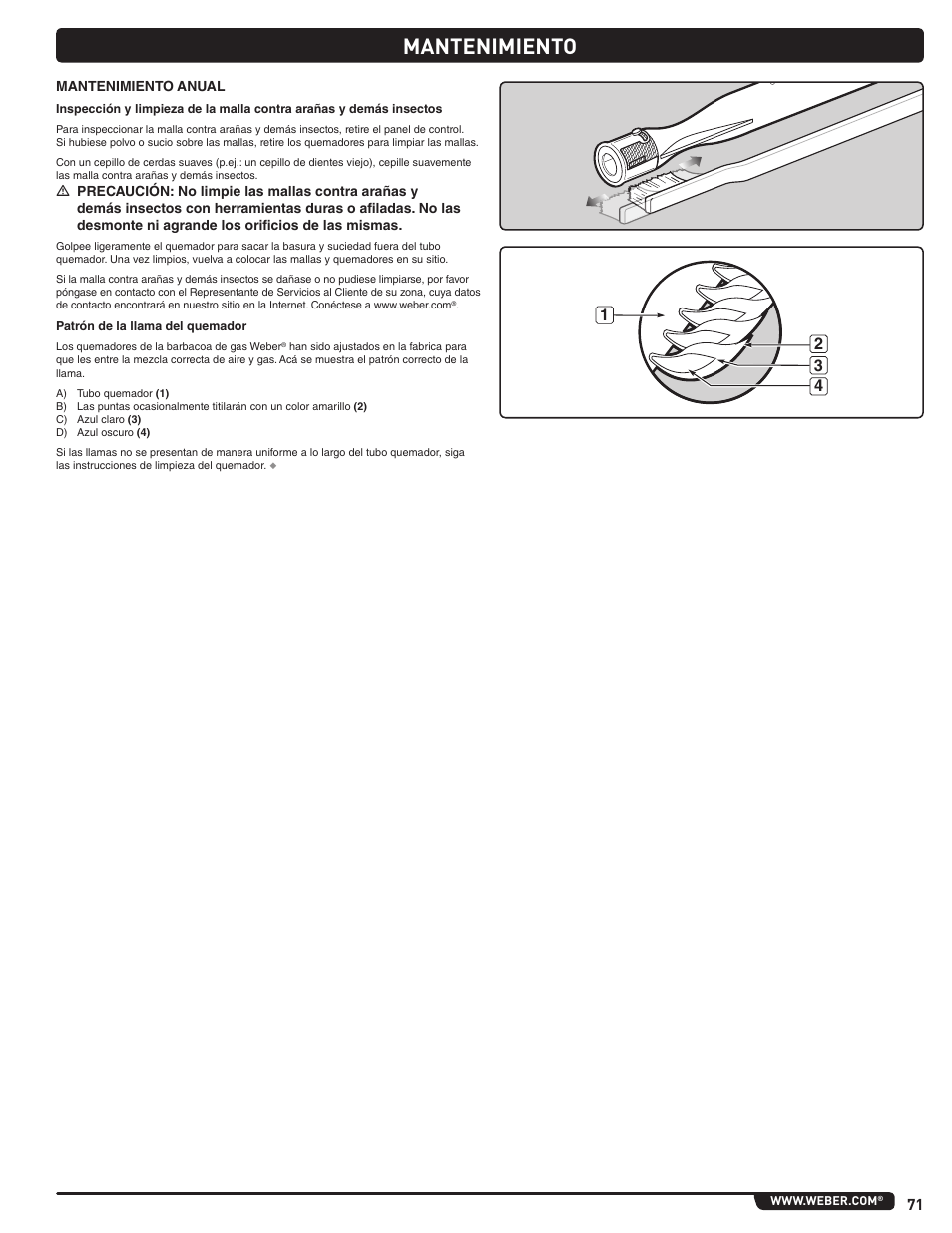 Mantenimiento | weber Summit E 470 User Manual | Page 71 / 108
