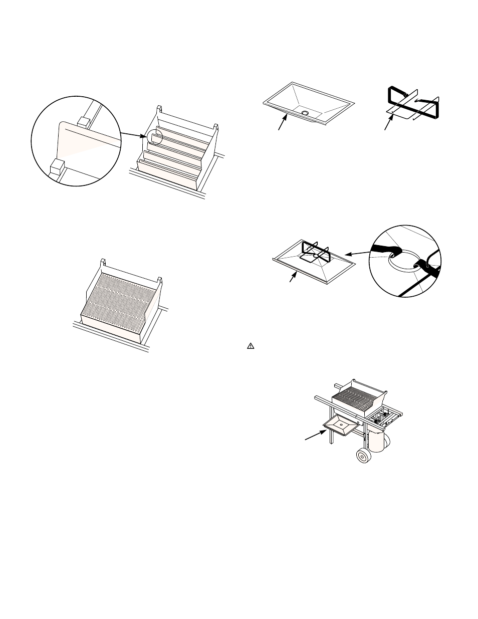 Install flavorizer bars and cooking grates, Install the bottom tray | weber SKYLINETM 520 User Manual | Page 18 / 36