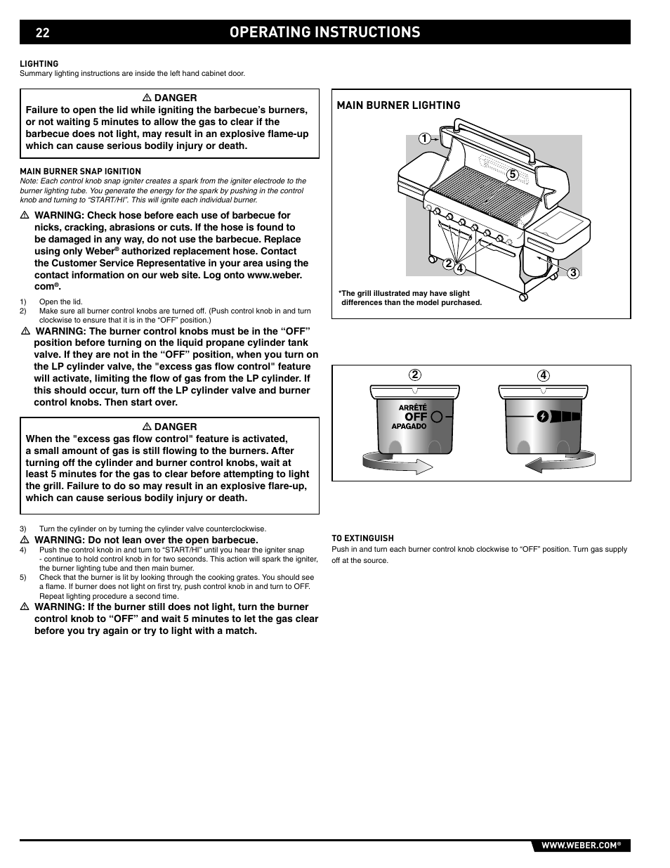 Operating instructions | weber 89563 User Manual | Page 22 / 84