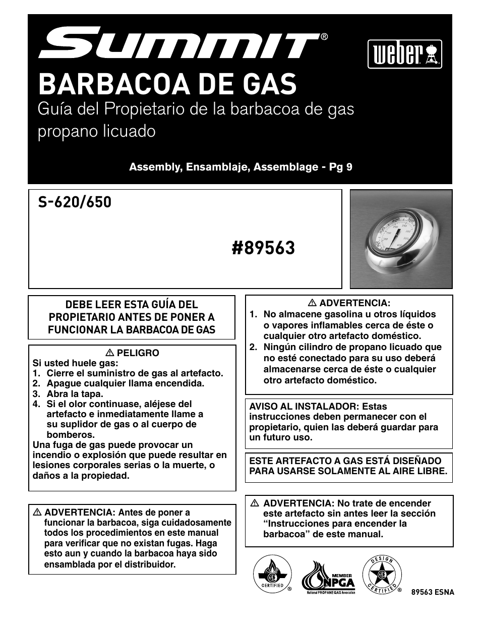 Barbacoa de gas | weber 89563 User Manual | Page 34 / 84