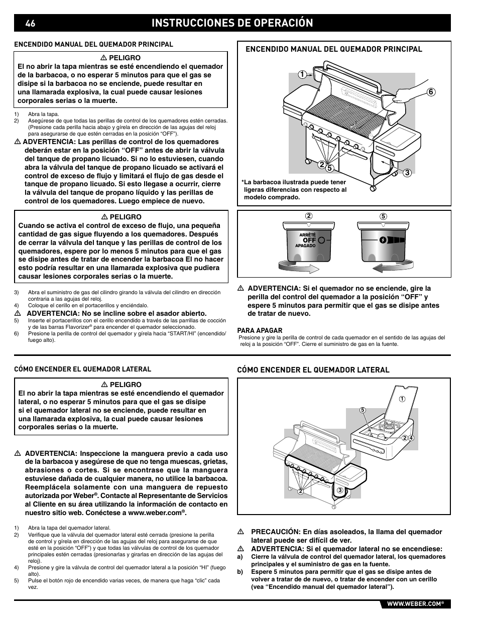Instrucciones de operación | weber 89563 User Manual | Page 46 / 84