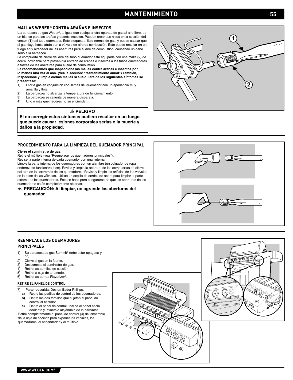 Mantenimiento | weber 89563 User Manual | Page 55 / 84