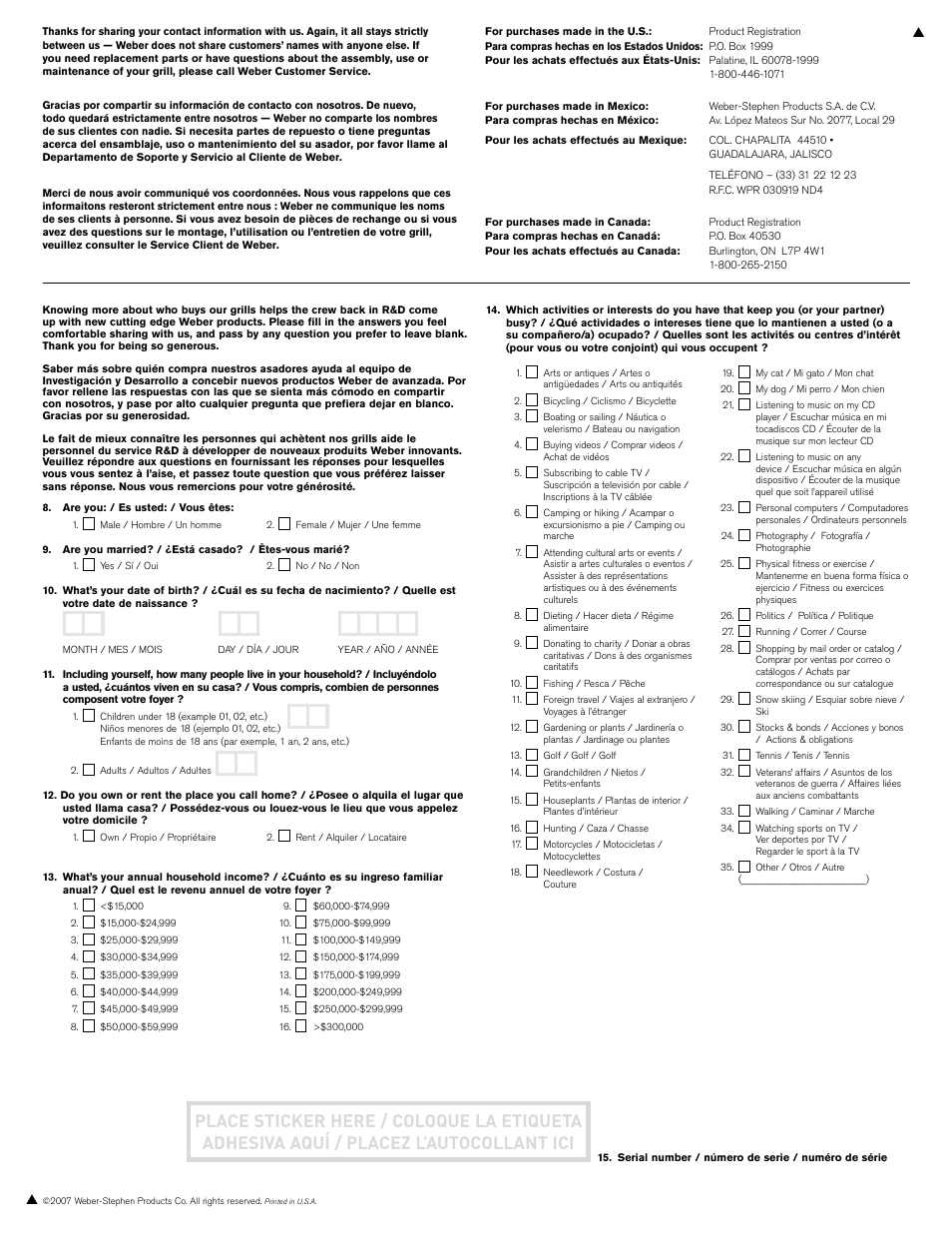 weber 89563 User Manual | Page 84 / 84
