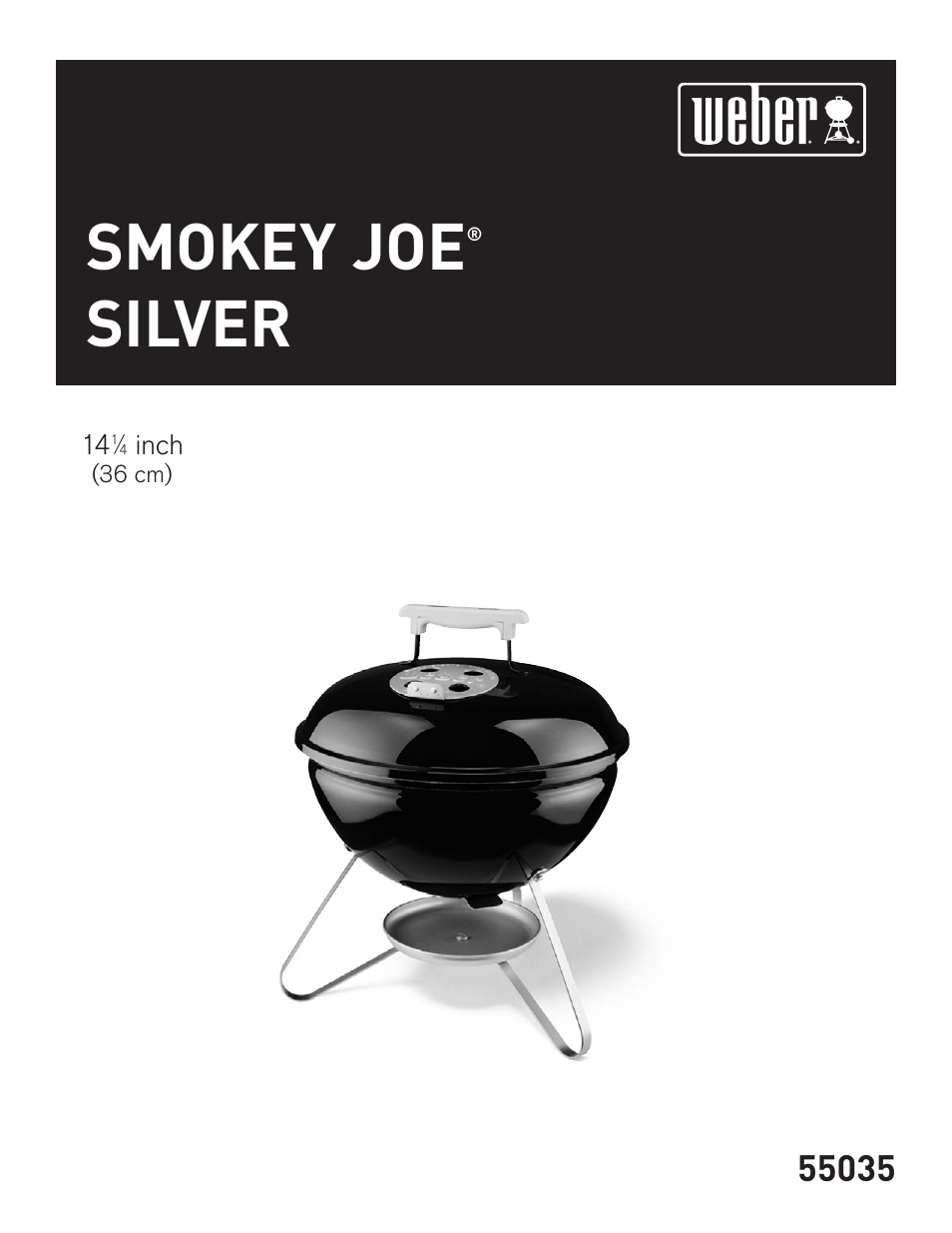 weber Smokey Joe Silver 55035 User Manual | 4 pages