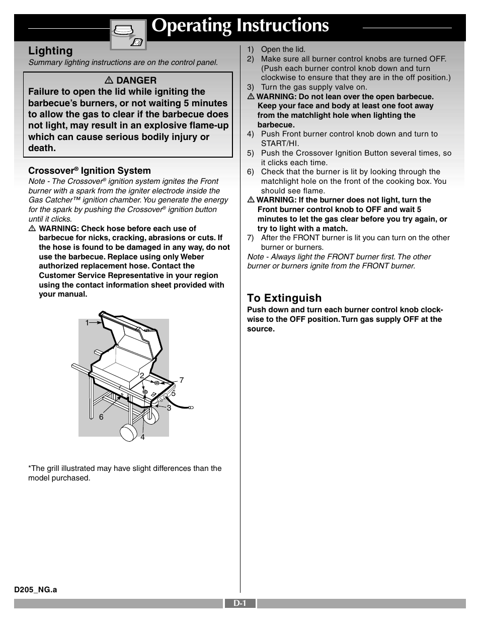 Operating instructions, Lighting | weber Silver A User Manual | Page 21 / 25