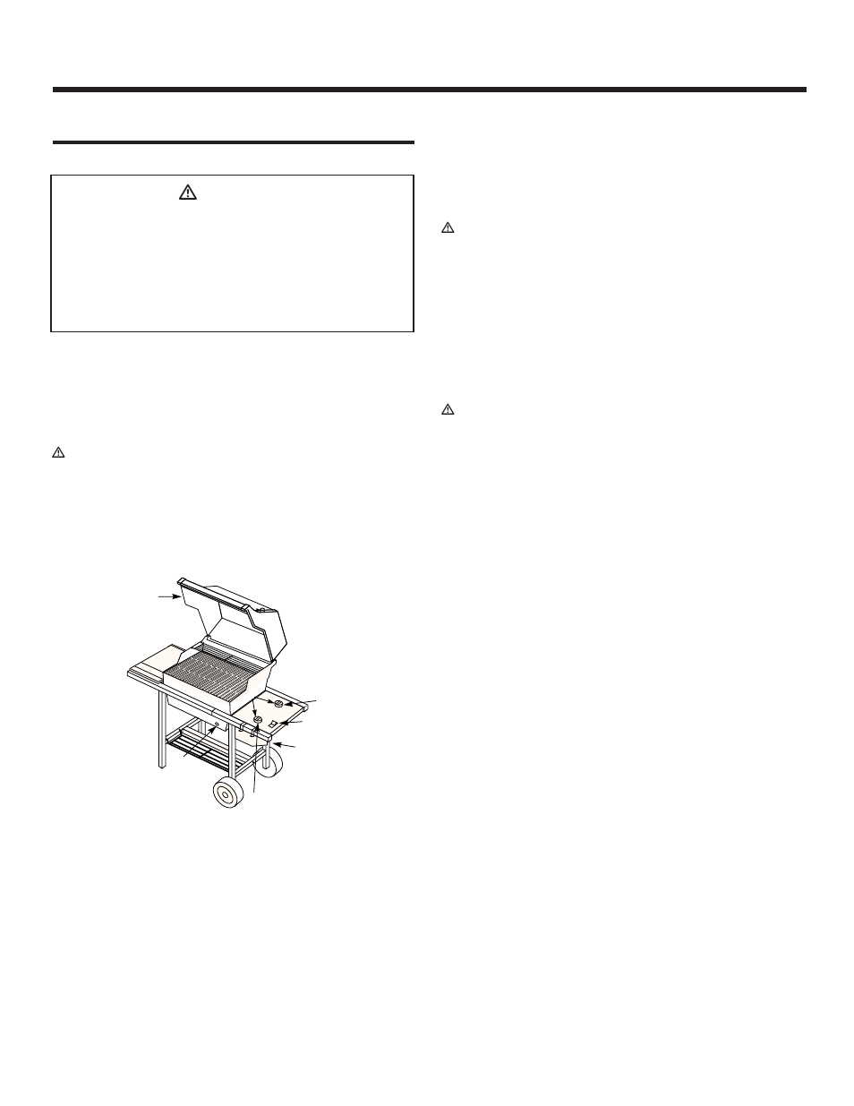 Operating instructions, Lighting, Crossover ignition system | To extinguish, Ƽdanger | weber 500 User Manual | Page 19 / 32