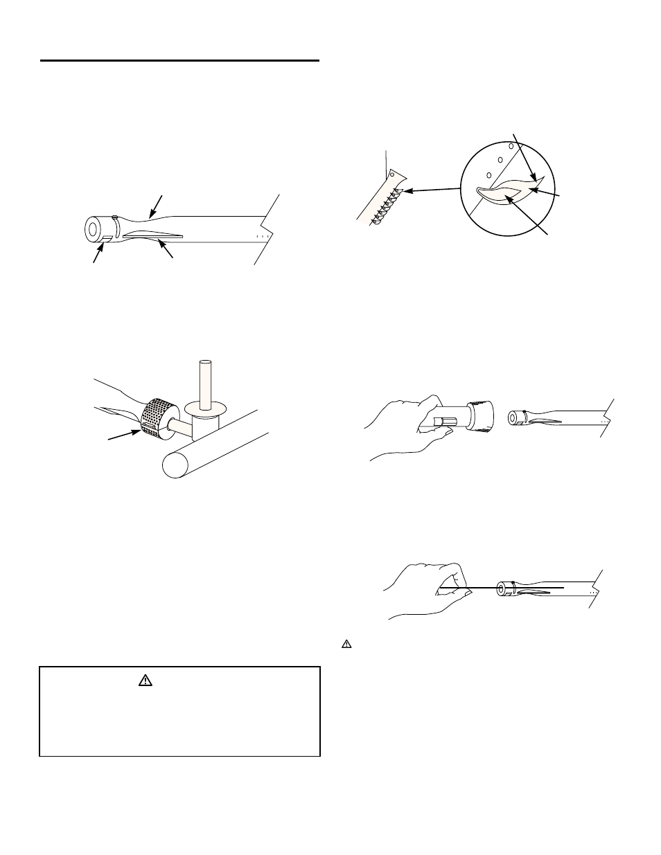 General maintenance, Weber spider stopper guards, Main burner flame pattern | Main burner cleaning procedure, Replacing main burners, Ƽdanger | weber 500 User Manual | Page 23 / 32
