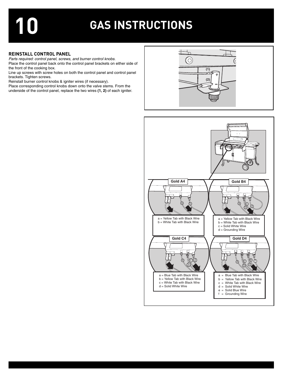 Gas instructions | weber 38008 User Manual | Page 10 / 36