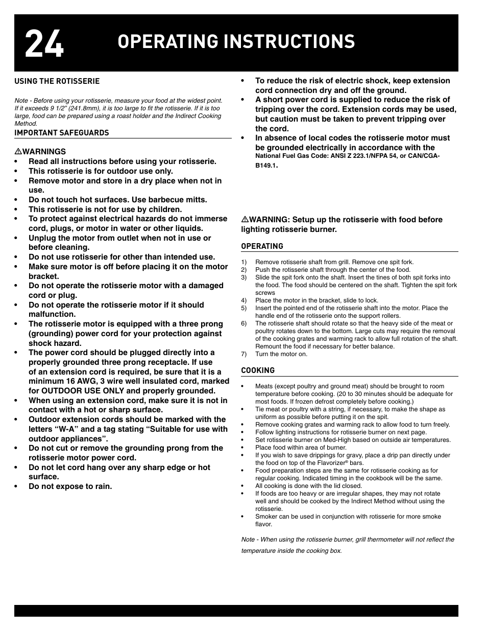 Operating instructions | weber 38008 User Manual | Page 24 / 36