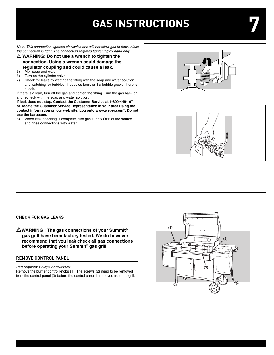 Gas instructions | weber 38008 User Manual | Page 7 / 36