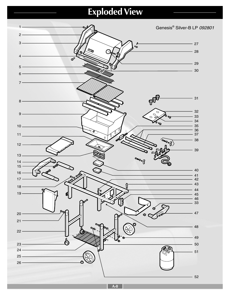 Exploded view | weber C201_LP.c User Manual | Page 8 / 30