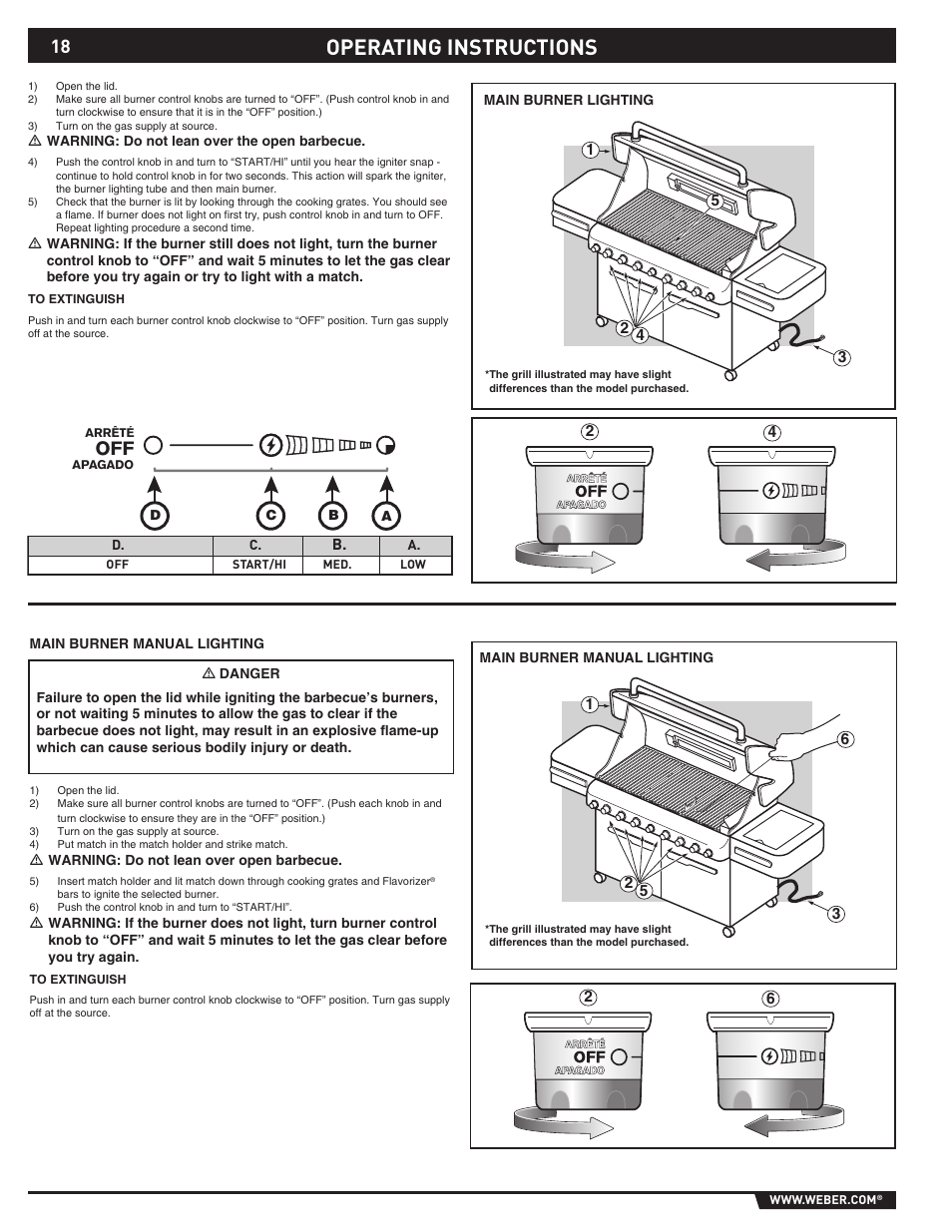 Operating instructions | weber 89374 User Manual | Page 18 / 88