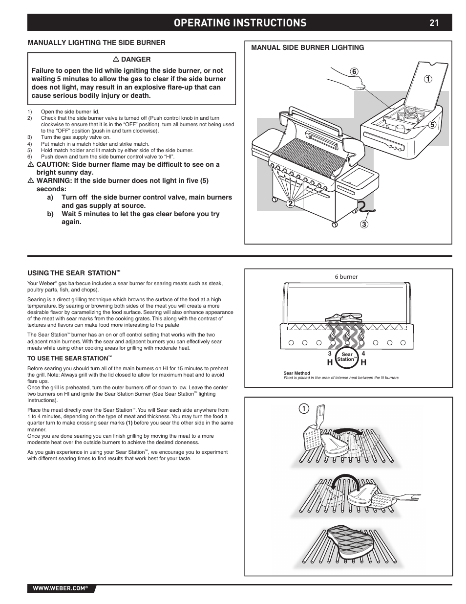 Operating instructions | weber 89374 User Manual | Page 21 / 88