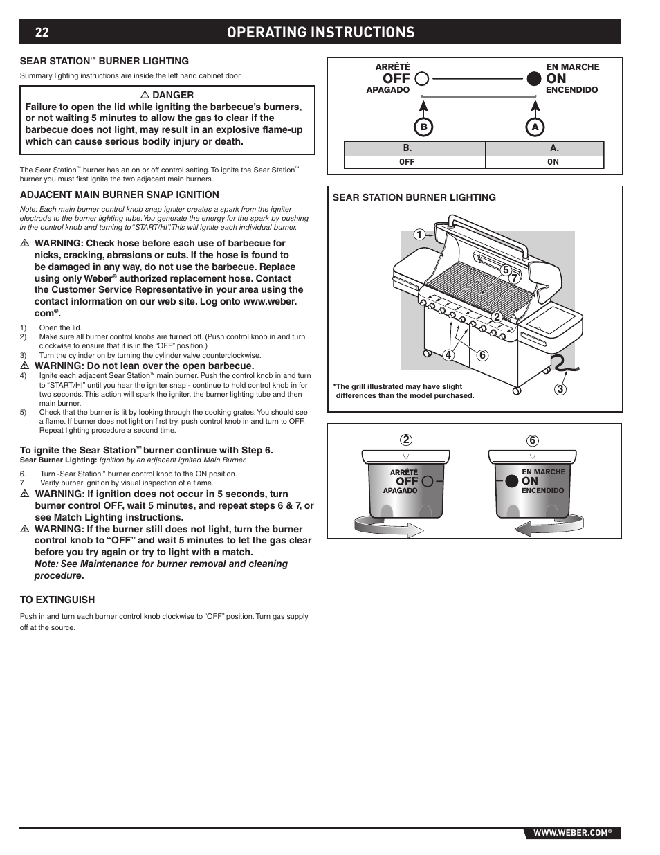 Operating instructions | weber 89374 User Manual | Page 22 / 88