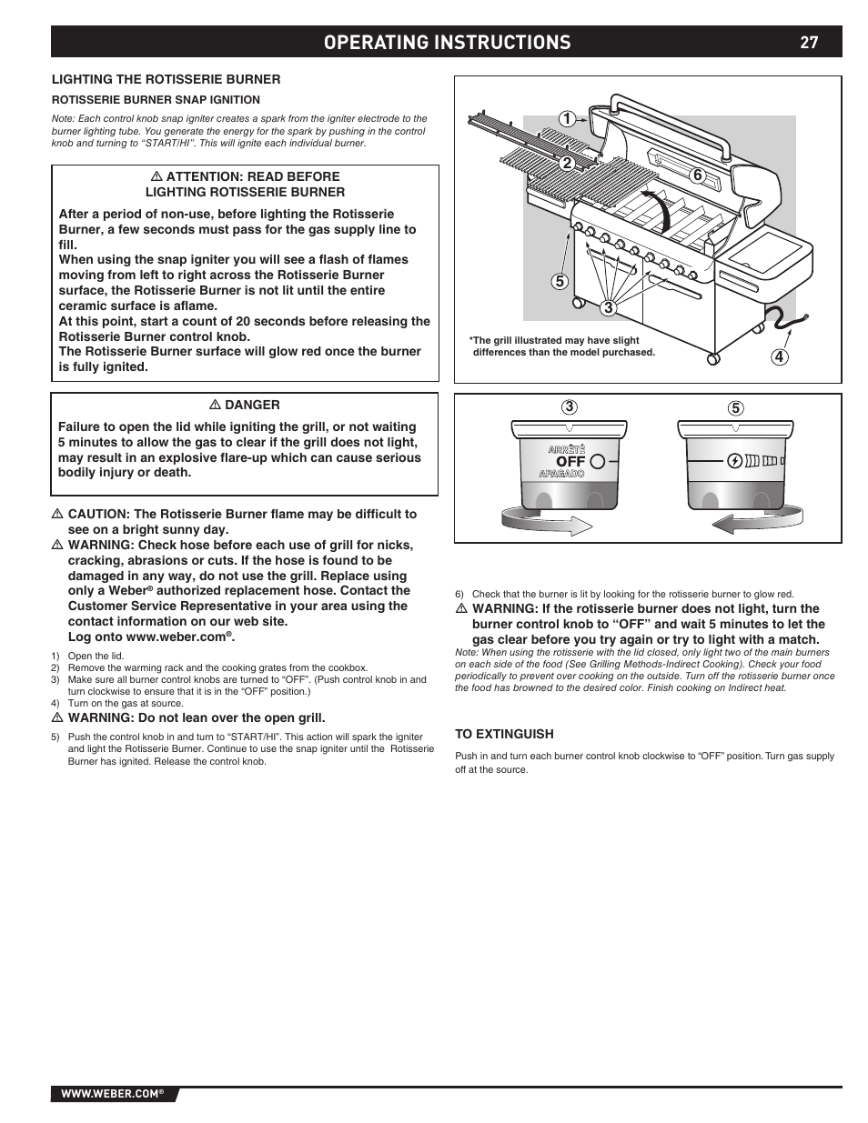 Operating instructions | weber 89374 User Manual | Page 27 / 88